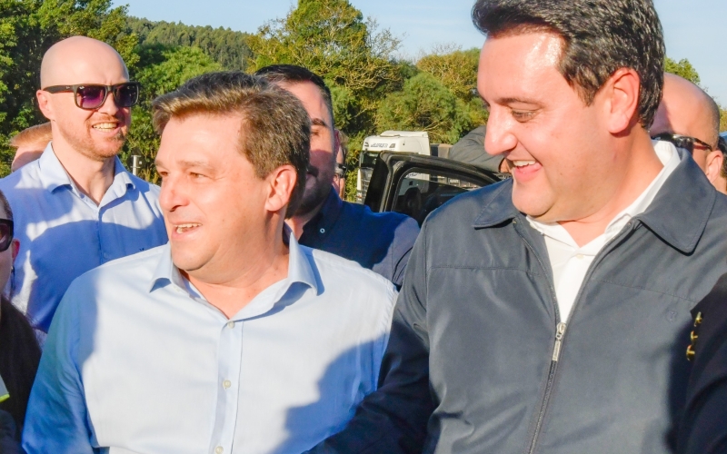 Prefeitura de Pranchita marca presença em evento com o governador Ratinho Junior