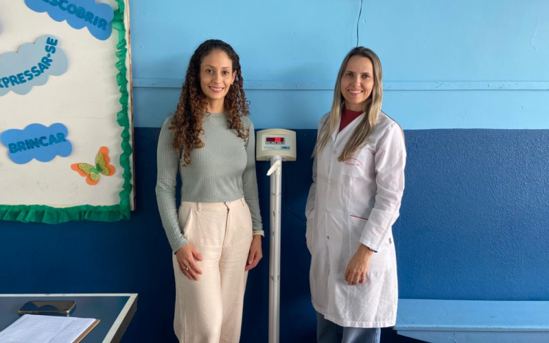 Avaliação nutricional é realizada com alunos da Escola Municipal Márcia Canzi Malacarne