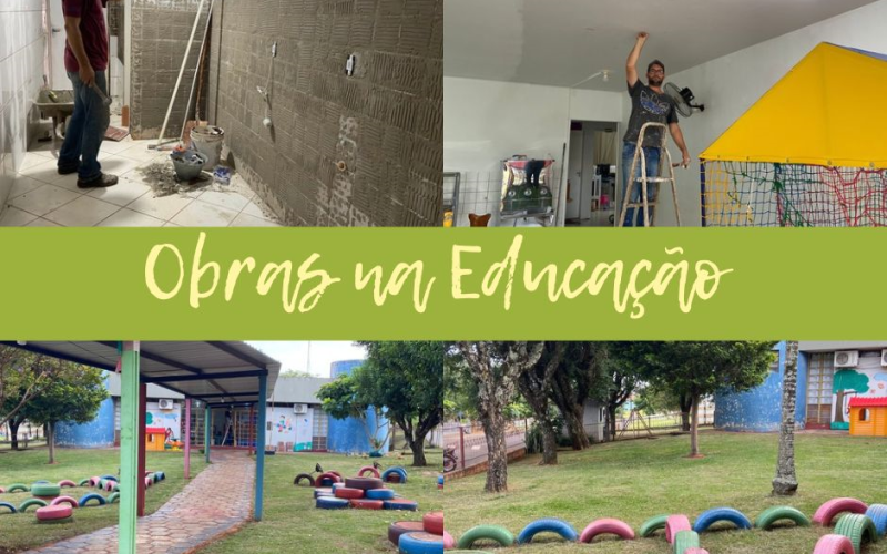Trabalhos de melhoria nas escolas municipais continuam no CMEI Fernando Fermino Moresco