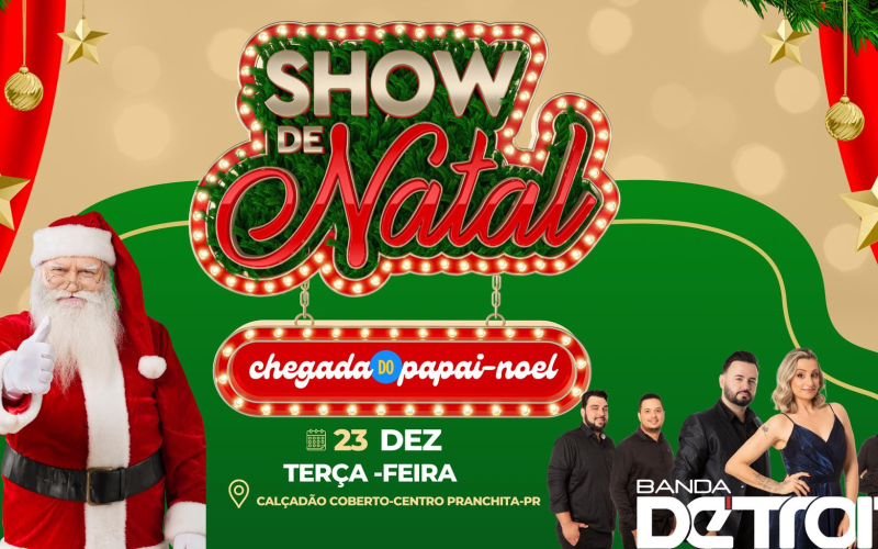 Natal Luz de Pranchita terá programação especial nos dias 22 e 23 de dezembro